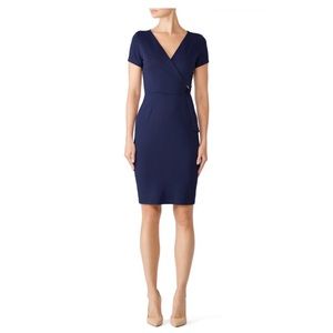 Slate & Willow Navy Faux Wrap Dress